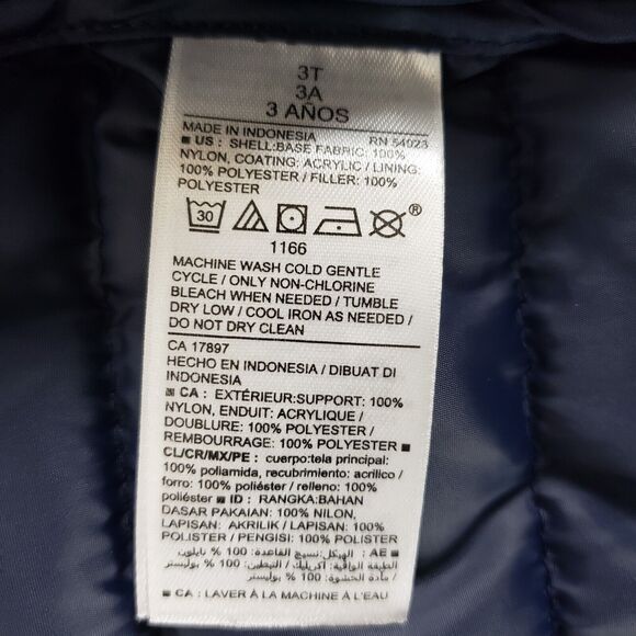 OLD NAVY Blue SIZE 3T Lightweight Boys Packable Hooded Rain Jacket Unisex - Picture 7 of 10